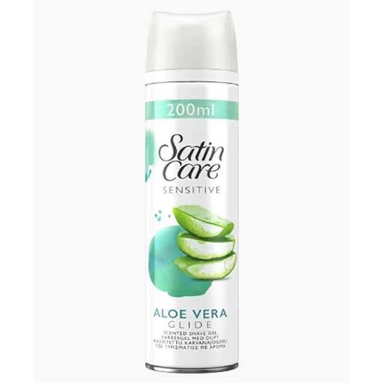 Gillette Satin Care Sensitive Aloe Vera Shave Gel 200ml / With Shea Butter