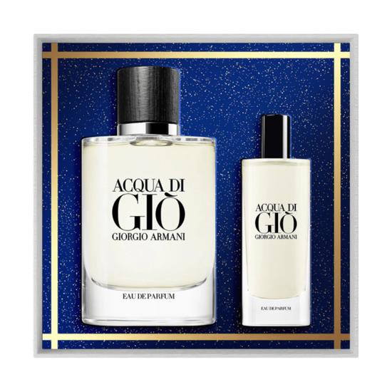 Giorgio Armani Acqua Di Gio Men's Aftershave Gift Set 75ml Eau De Parfum + 15ml Eau De Parfum