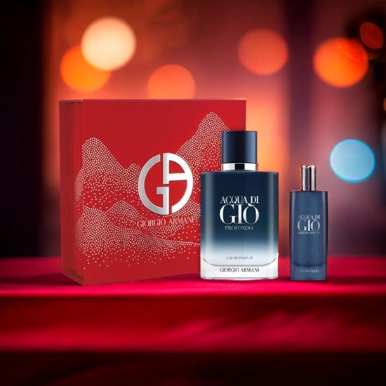 Giorgio Armani Acqua Di Gio Profondo 100ml Eau De Parfum + 15ml Eau De Parfum Gift Set