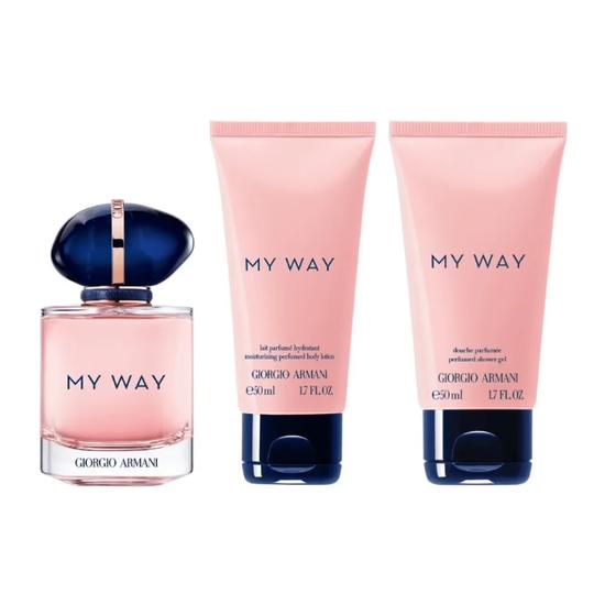 Giorgio Armani My Way Women's Gift Set 50ml Eau De Parfum + 50ml Shower Gel + 50ml Body Lotion