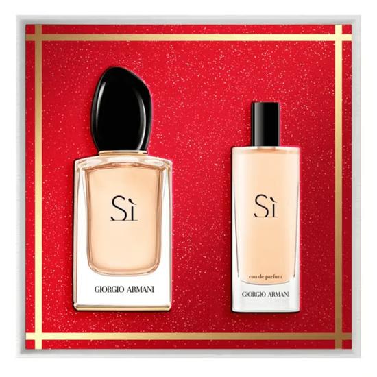 Giorgio Armani Si Eau De Parfum Women's Gift Set Spray 50ml With 15ml