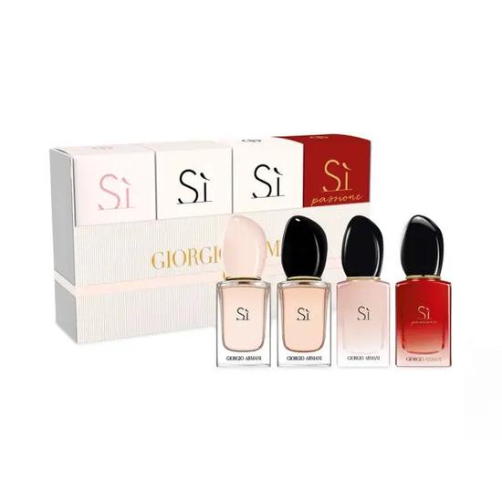 Giorgio Armani Si Gift Set 7ml Si Eau De Parfum + 7ml Si Passione Eau De Parfum + Si Passione Eclat Eau De Parfum + Si Intense Eau De Parfum