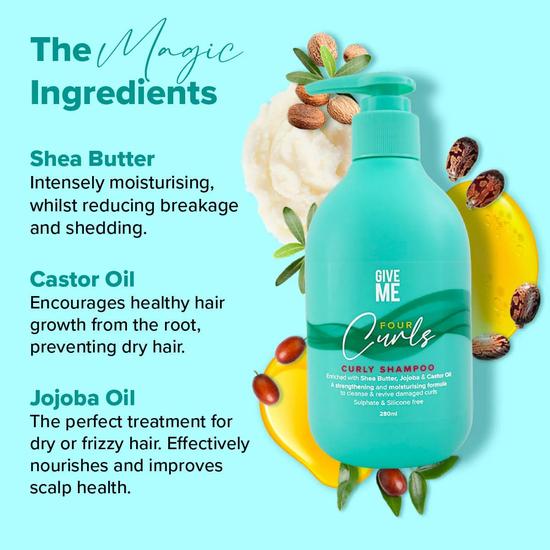 Give Me 2x Four Curls Moisturising Shea Butter Shampoo