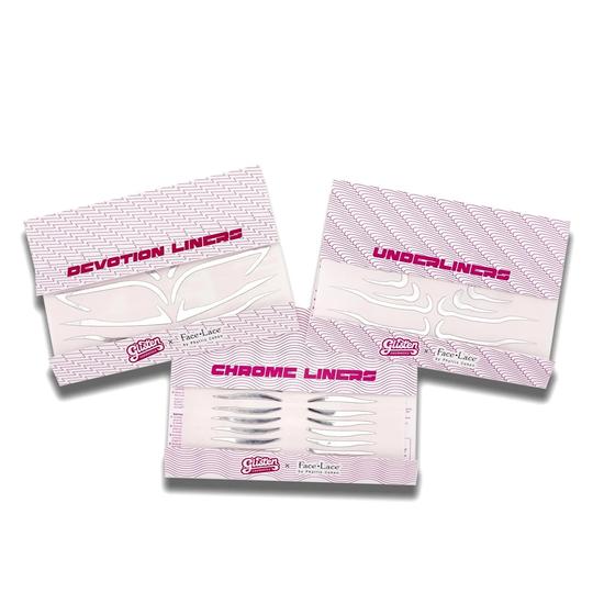 Glisten Cosmetics Full Collection Chrome Makeup Stickers Face Lace