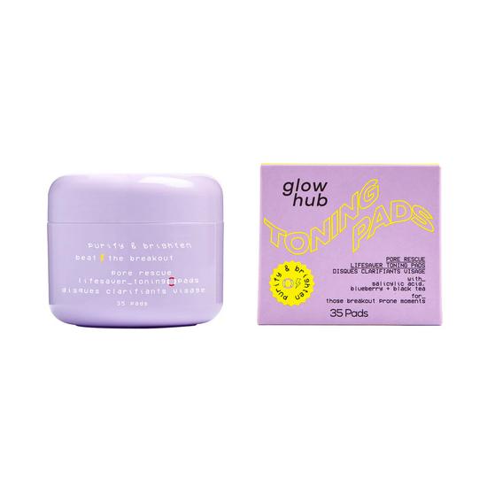 Glow Hub Purify & Brighten Pore Rescue Lifesaver Toning Pads 35 Pads