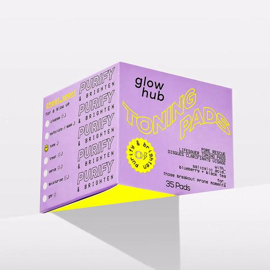 Glow Hub Purify & Brighten Pore Rescue Lifesaver Toning Pads 35pcs