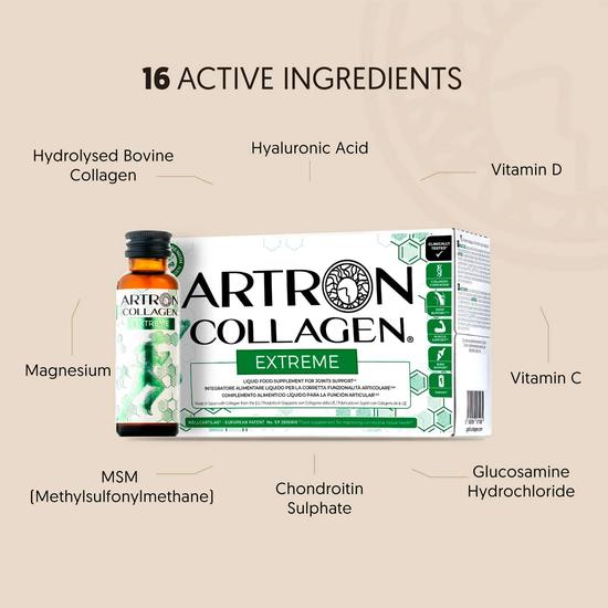 Gold Collagen Artron Extreme Liquid Food Supplement For Joints Support 10 x 50ml
