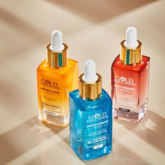 Gold Collagen Skin Care Hydra Essence Intensive Hydration & Repairing Replumping Serum 30ml