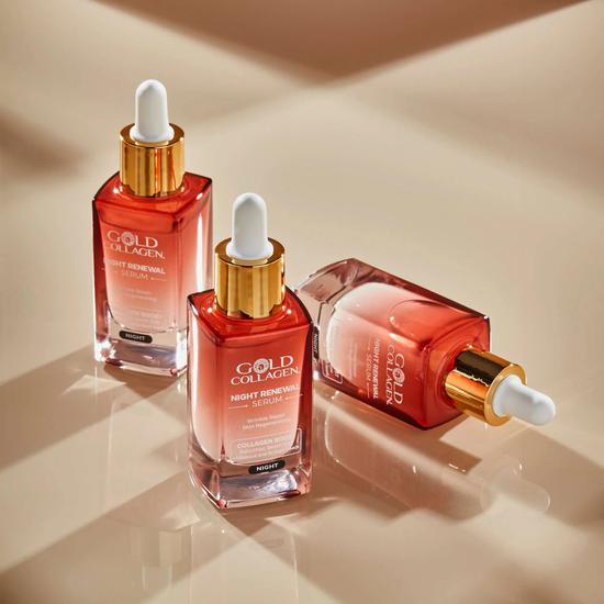 Gold Collagen Skin Care Night Renewal Wrinkle Repair Skin Regenerating Serum 30ml