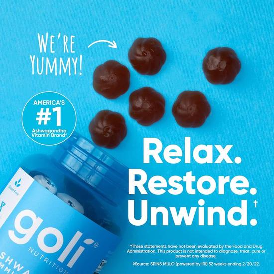 Goli Nutrition Ashwagandha Gummies 60 Gummies