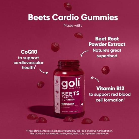 Goli Nutrition Beets Cardio Gummies 60 Gummies