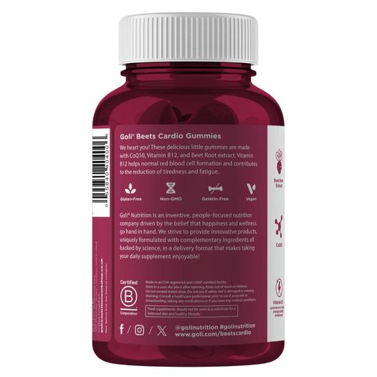 Goli Nutrition Beets Cardio Gummies 60 Gummies