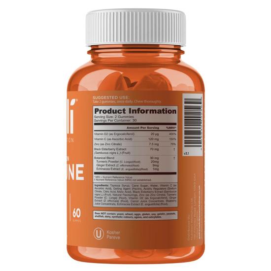 Goli Nutrition Triple Action Immune Gummies 60 Gummies