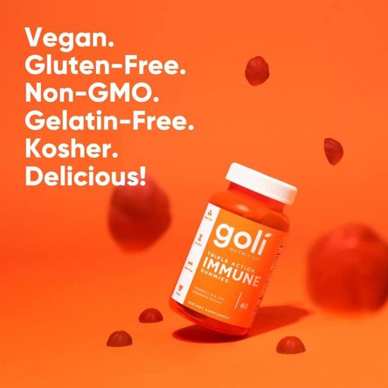 Goli Nutrition Triple Action Immune Gummies 60 Gummies