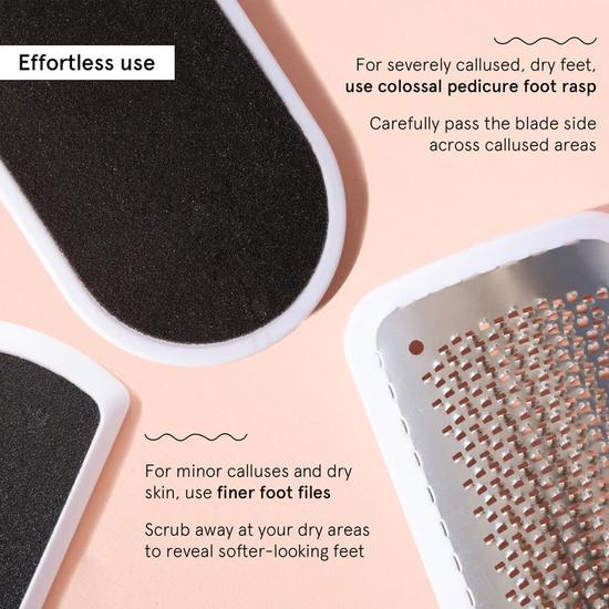 Grace & Stella Foot Files Set 1 Callus Grater Rasp & 2 Foot Files