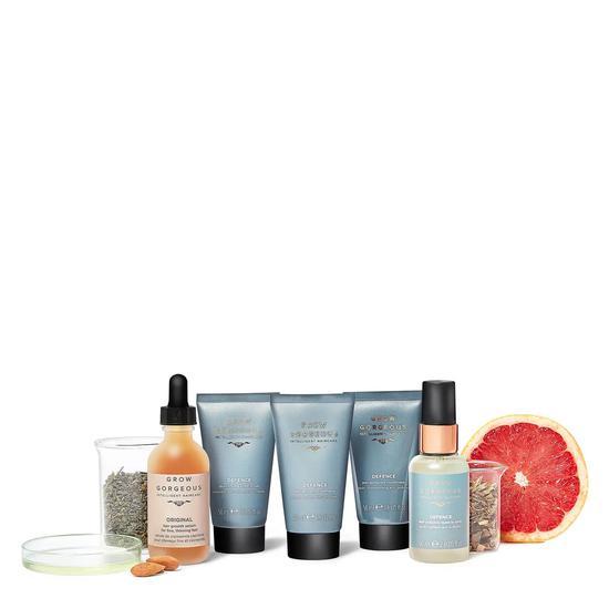 Grow Gorgeous Defence Discovery Kit Hair Serum + Shampoo + Conditioner + Scrub + Leave-in Spray