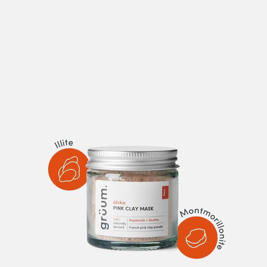 grüum Alska Pink Clay Face Mask 50ml