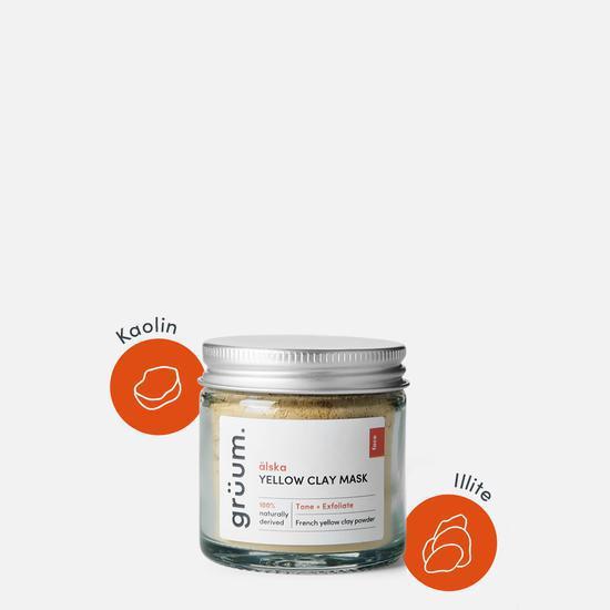 grüum Alska Yellow Clay Face Mask 50ml