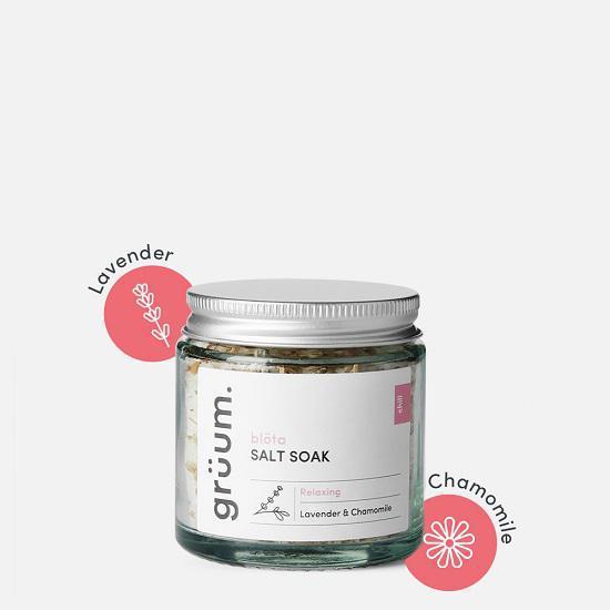 grüum Blota Lavender & Chamomile Bath Salt Soak 120g