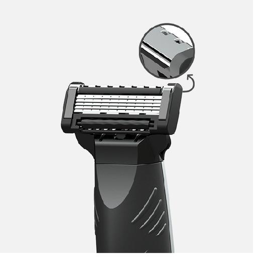 grüum Essential Shave Gift Set 1 x Washbag, 120ml Clear Shave Gel, 5-Blade Cartidge Trimmer, & Premium Razor Handle