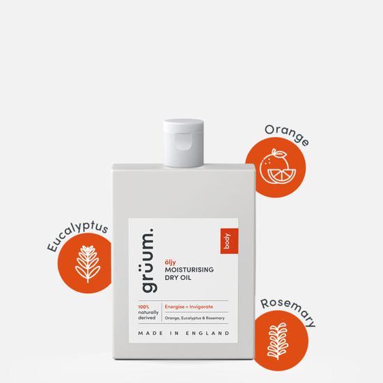 grüum Moisturising Dry Oil Energise + Invigorate 100ml