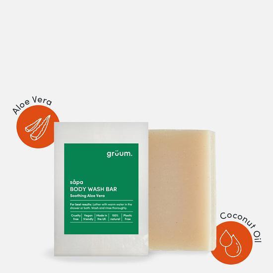 grüum Sapa Zero Plastic Aloe Vera Body Bar 95g