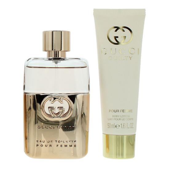 Gucci Guilty Pour Femme Eau De Toilette 50ml + Body Lotion 50ml Gift Set For Her 50ml