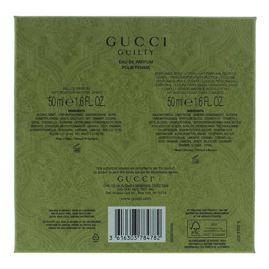Gucci Guilty Pour Femme Gift Set: Eau De Parfum 50ml Body Lotion 50ml 2 Piece
