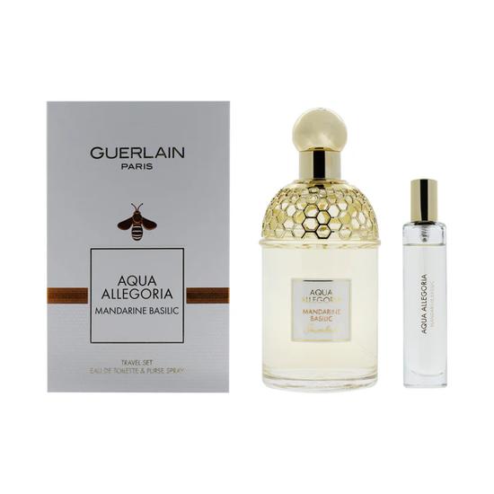 GUERLAIN Aqua Allegoria Mandarine Basilic 125ml Eau De Toilette & 10ml Purse Spray Travel Set