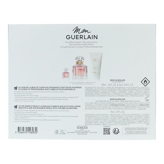 GUERLAIN Mon Guerlain Eau De Parfum 50ml + 5ml + Body Lotion 50ml Gift Set 50ml