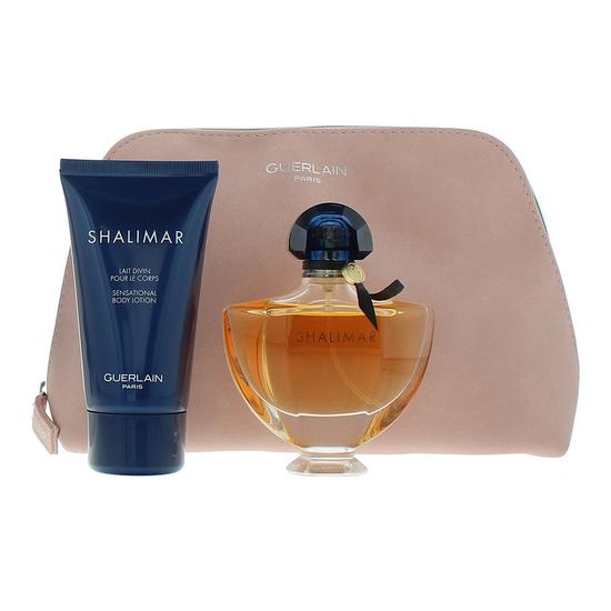 GUERLAIN Shalimar Eau De Parfum 50ml, Body Lotion 75ml + Pouch Gift Set 50ml