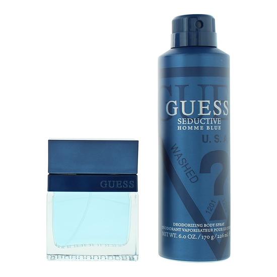 Guess Seductive Homme Blue Eau De Toilette 50ml + Body Spray 226ml Gift Set 50ml