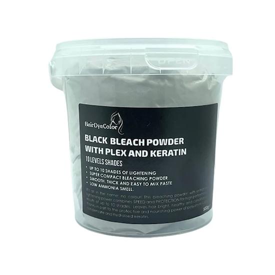 Hair Dye Color Black Bleach Powder With Plex & Keratin 500g