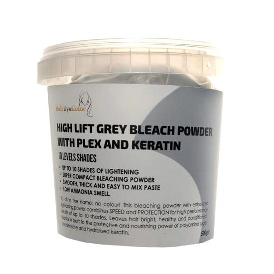 Hair Dye Color High Lift Grey Bleach Powder With Plex & Keratin 500g