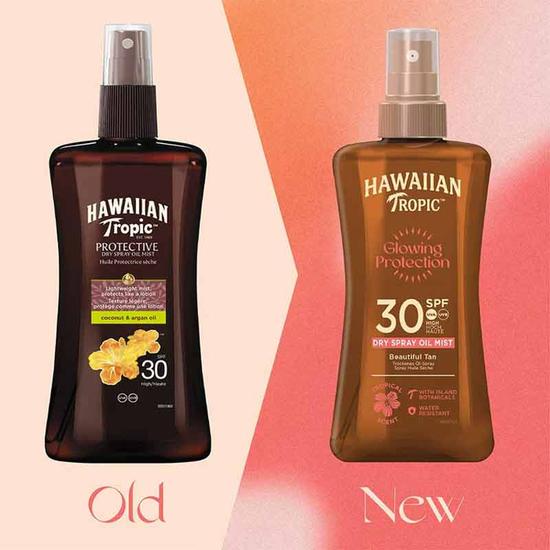 Hawaiian Tropic Glowing Protection Dry Spray Oil Mist SPF 30