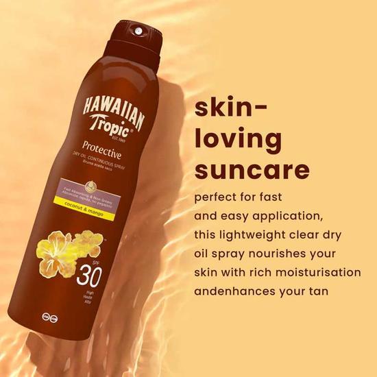 Hawaiian Tropic Protective Dry Oil Continuous Spray SPF 30 180ml