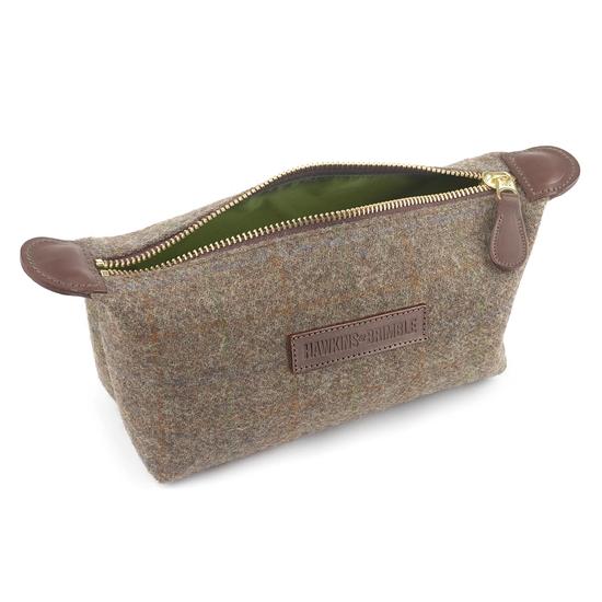 Hawkins & Brimble Brown Wool Wash Bag