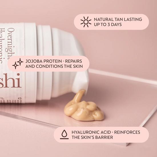 He-Shi Overnight Hyaluronic Face Tan Balm Light