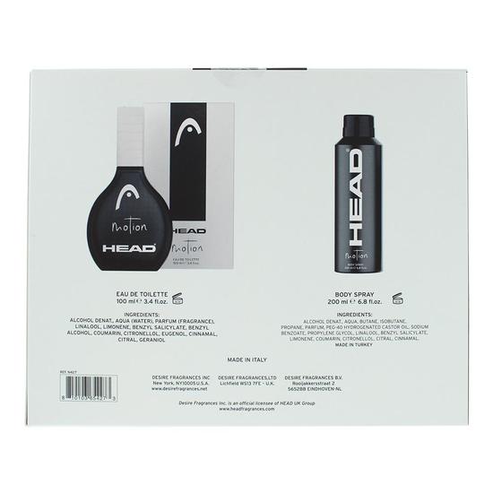 Head Motion Eau De Toilette 100ml + Deodorant Spray 200ml Gift Set For Him 100ml