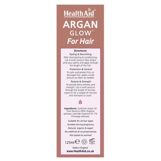 Health Aid Argan Glow Hair Oil 125ml