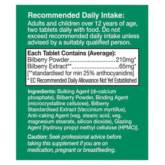 Health Aid Bilberry 275mg Tablets 30 Tablets