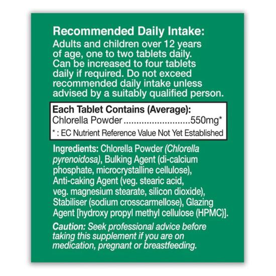Health Aid Chlorella 550mg Tablets 60 Tablets