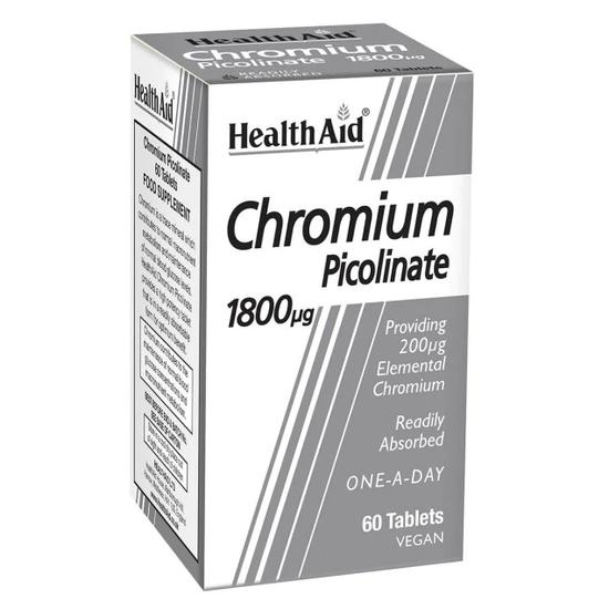 Health Aid Chromium Picolinate 200ug Tablets 60 Tablets