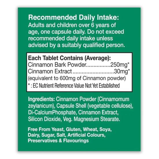 Health Aid Cinnamon 850mg Tablets 30 Tablets