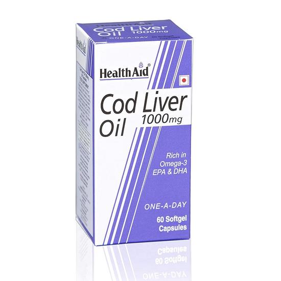 Health Aid Cod Liver Oil 1000mg Capsules 60 Capsules