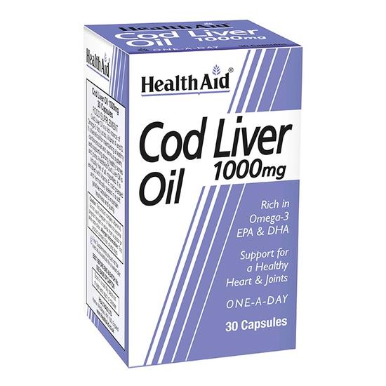 Health Aid Cod Liver Oil 1000mg Vegicaps 30 Vegicaps