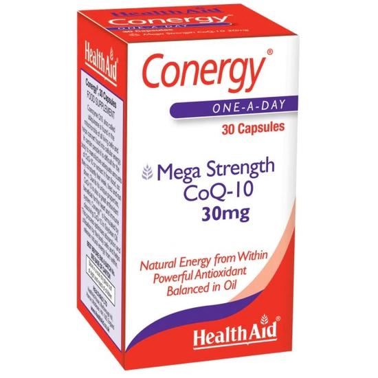 Health Aid Conergy CoQ-10 30mg Capsules 30 Capsules