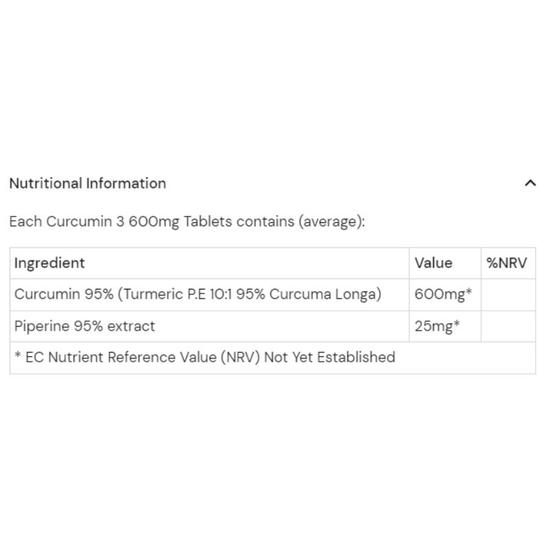 Health Aid Curcumin 3 Tablets 30 Tablets