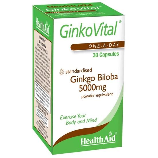 Health Aid GinkoVital Ginkgo Biloba 5000mg Capsules 30 Capsules