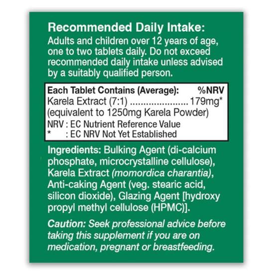 Health Aid Karela Extract 1250mg Tablets 60 Tablets